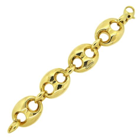 5mm two tone gold marine curb gucci link bracelet|Marina chain bracelet in gold.